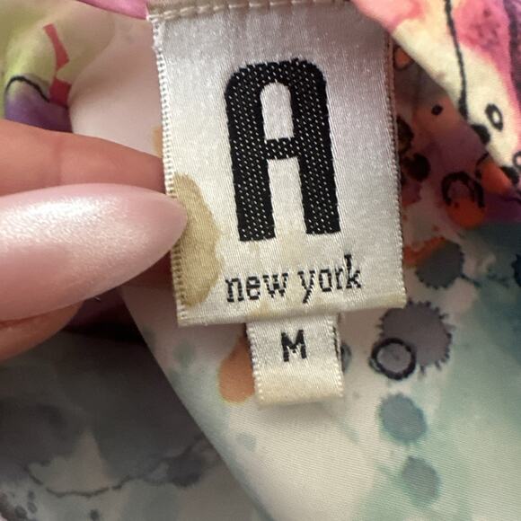 A AMANDA UPRICHARD Dress Womens Medium Colorful Abstract Mini Shift Modern Boho - Picture 5 of 13